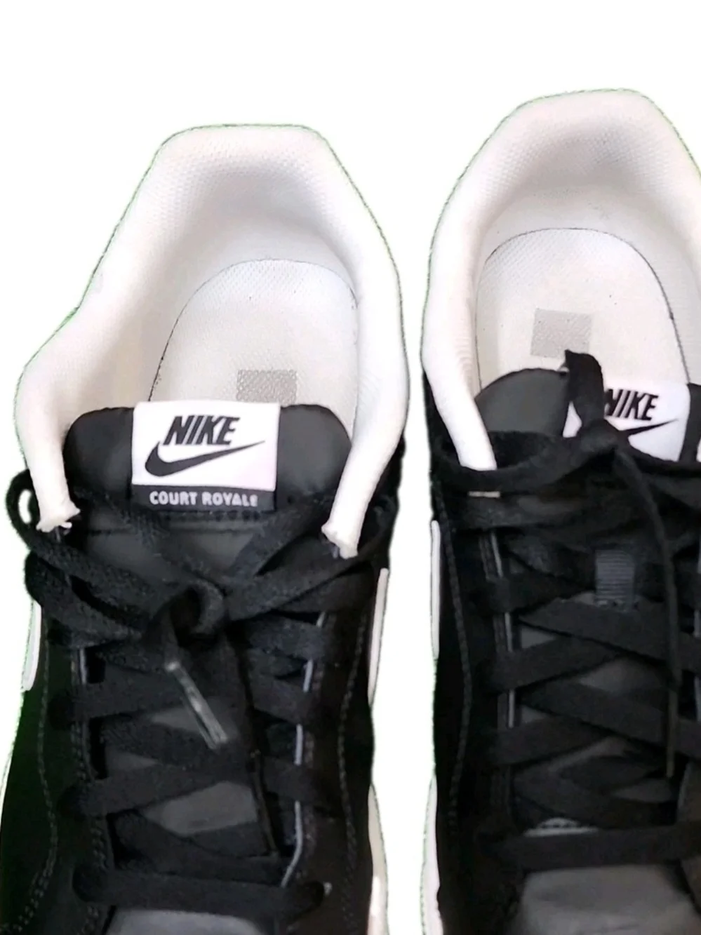 Nike Black and White Low-Top Leather Sneakers